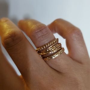 Set of 3  gold fill stacking rings
